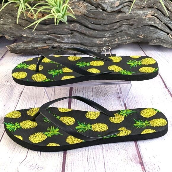 Pineapple Print Flip Flops  - Picture 4 of 7
